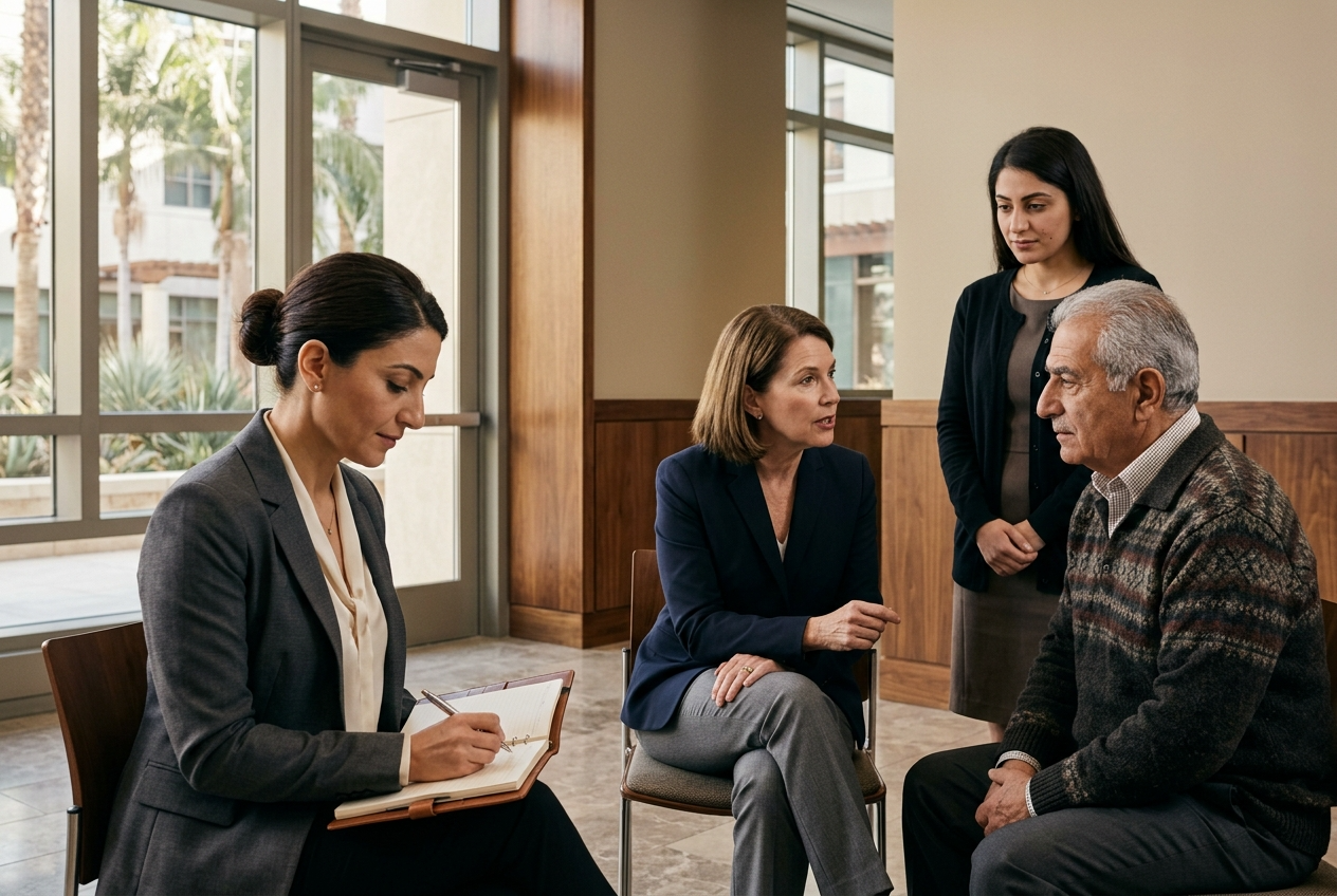 Court-certified Armenian interpreter providing dialect-matched Eastern and Western Armenian interpretation services for Glendale legal, medical, and business clients