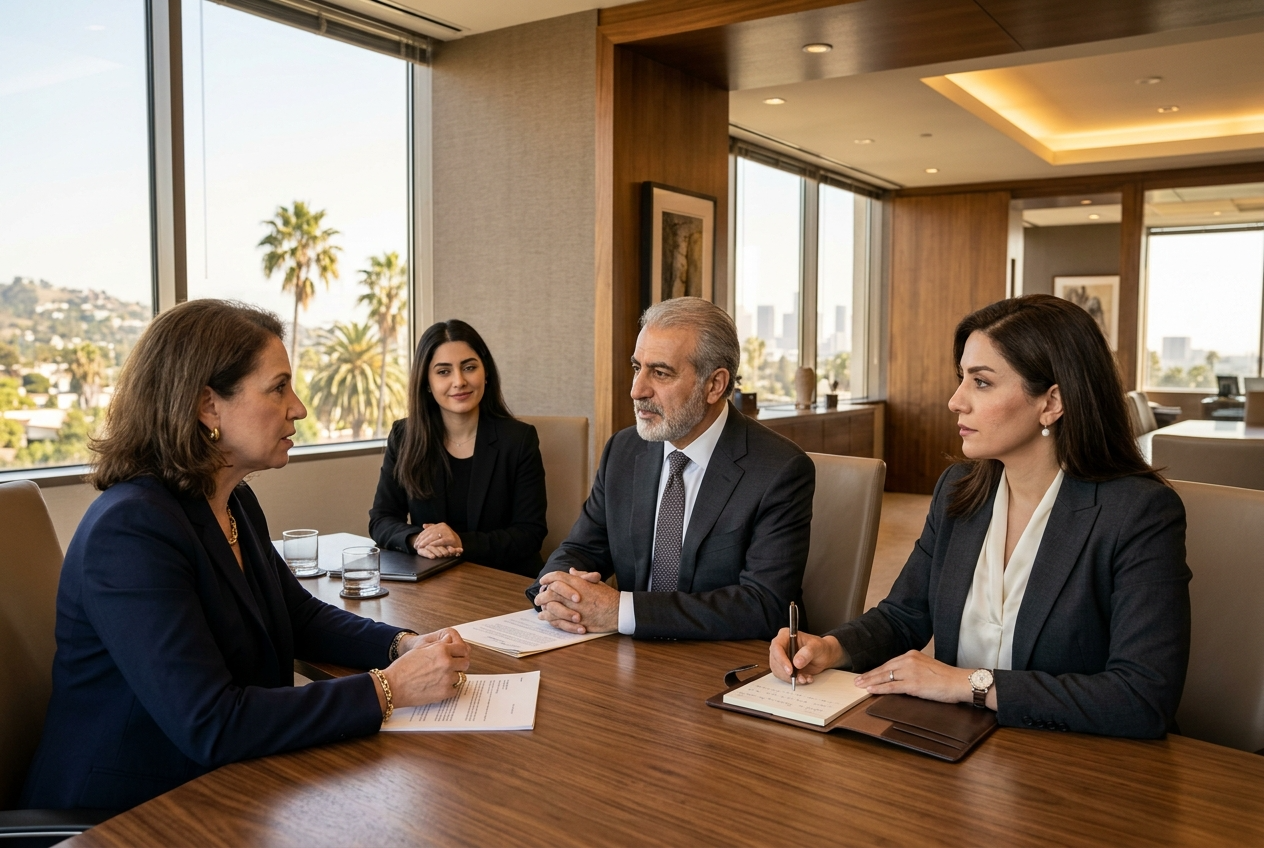 Court-certified Farsi (Persian) interpreter providing professional interpretation services for Los Angeles Tehrangeles asylum, business, and medical clients