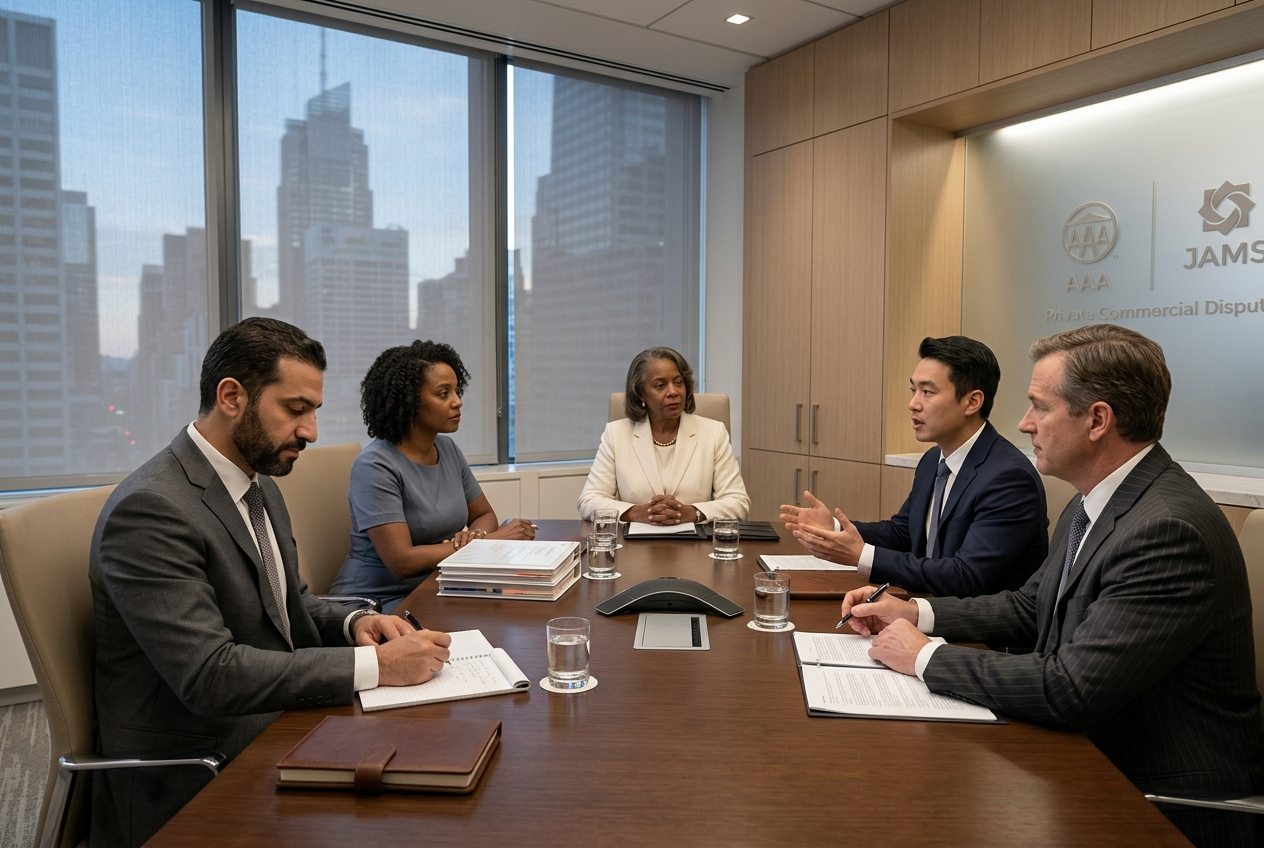 Certified legal interpreter for international arbitration and mediation at New York ICC, AAA, and JAMS Midtown facilities