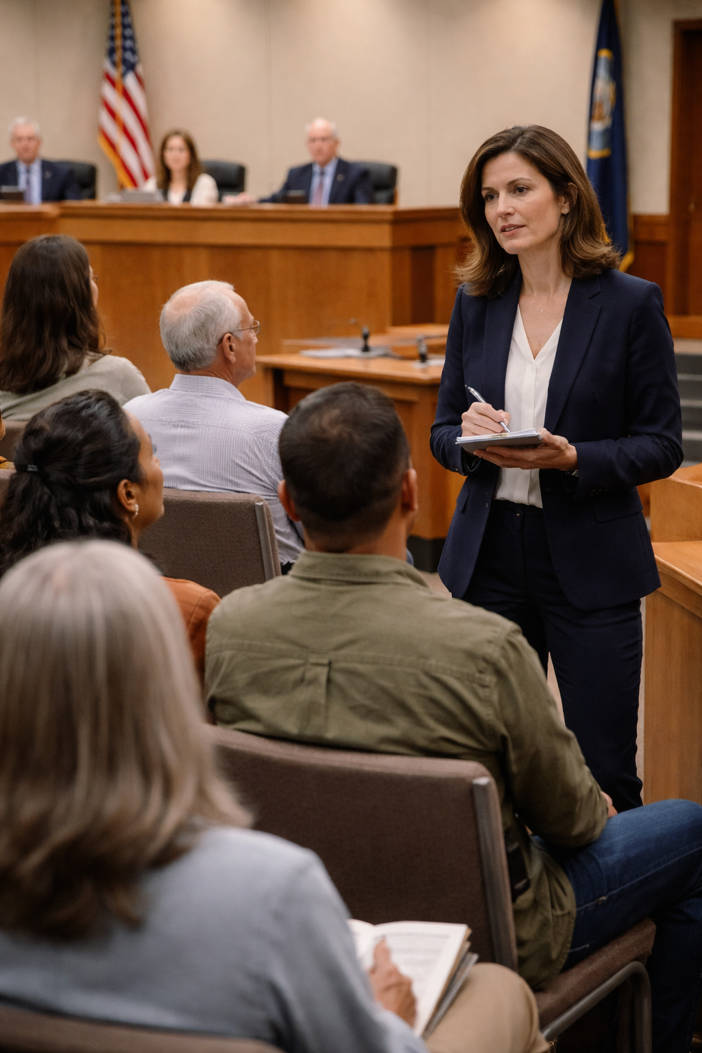 Certified interpreter providing language services at a federal government agency including DOJ and DHS proceedings