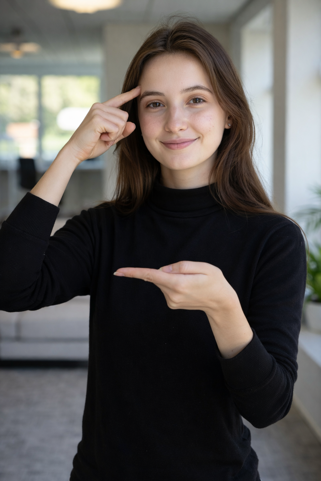 Certified ASL sign language interpreter providing accessibility and ADA-compliant interpretation services
